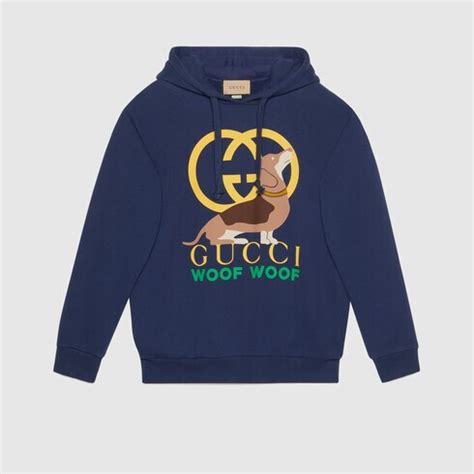 gucci woof woof|'Gucci Woof Woof' print sweatshirt in dark blue .